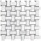 Apollo Tile White Bskt Weave W/Beige Dots 5 sq.ft 12 in. X12 in. Carrara Mrbl Msic Tile, 5PK APLKB99B03GEC22 - alternate 1